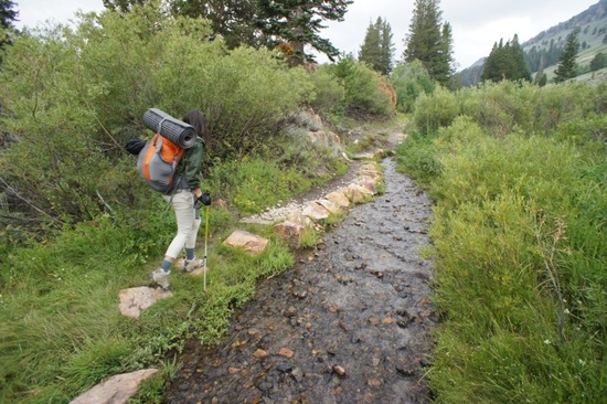 water on the trail