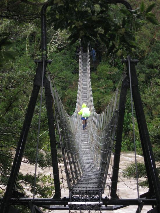 Swingbridge across river
