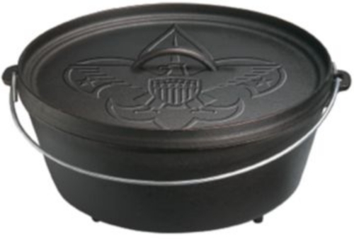 Dutch oven for cooking cornbread.