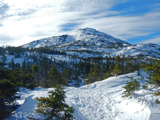 At last! A well packed trail again, with the summit in sight!