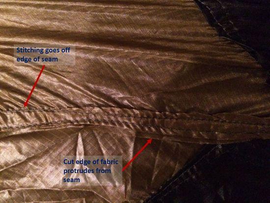 One example of poor BPWD seam quality