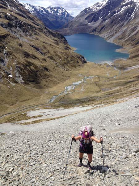 Ascending Waiau Pass