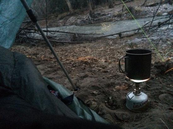 coffee on sand bar