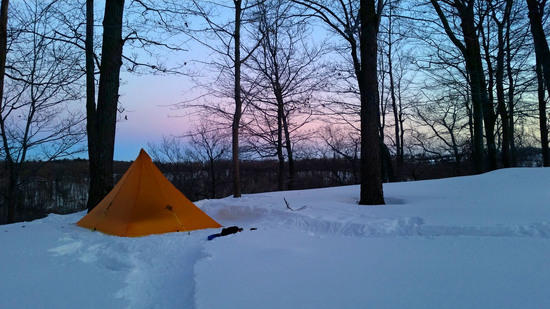 sunset at the camp