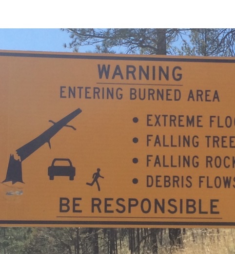 Warning sign ruidoso