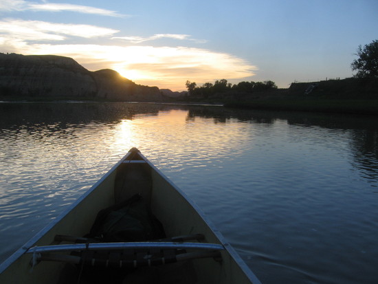 canoe sunset
