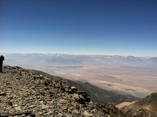 View from summit.  Mt. Whitney to Mt. Abbot