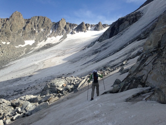 Crossing Knife Point Glacier