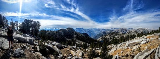 The Palisades & the gorge of the Middle Fork of the Kings. Elijah looking toward White Pass.