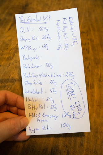 Essentials List
